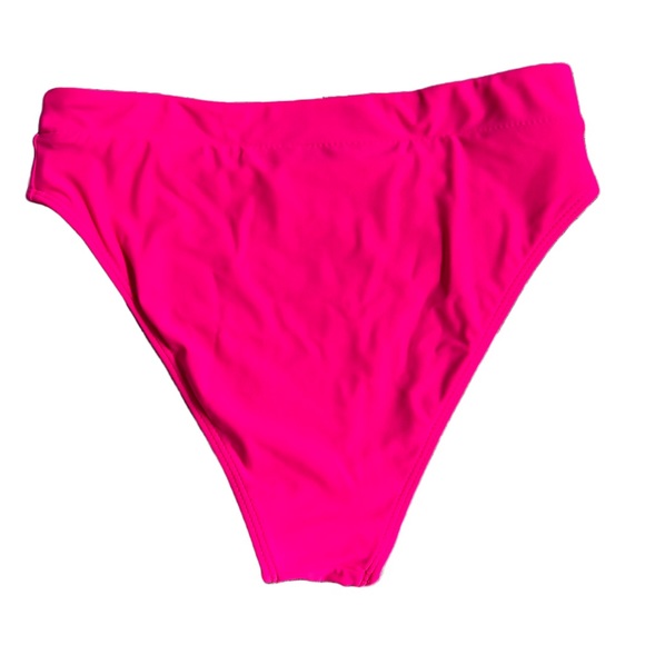 SUUKSESS HOT PINK HIGH WAISTED CHEEKY TRIANGLE BIKINI SIZE SMALL - Picture 6 of 11